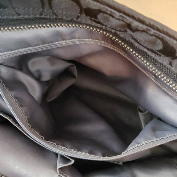 Coach Black Park Signature Carrie tote bag leather and canvas - Picture 5 of 9